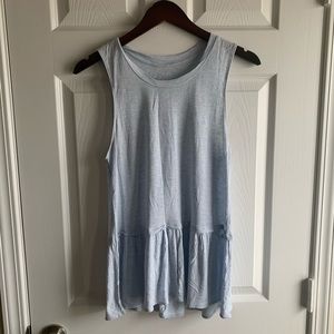 Light Blue Peplum Tank